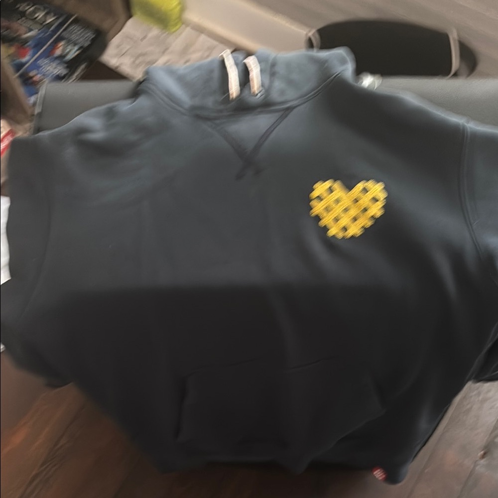 Black Sweater with Waffle Fry Heart Chick fil A Small